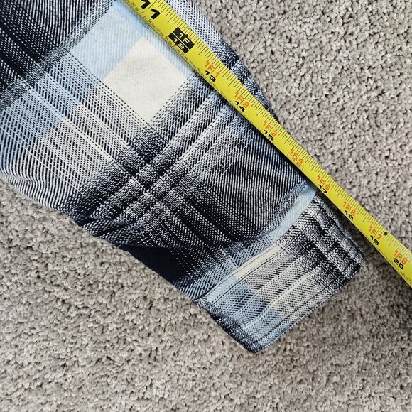 Duluth Folklore Flannel Insulated Duster Jacket Womens XL Blue Plaid - Picture 10 of 11